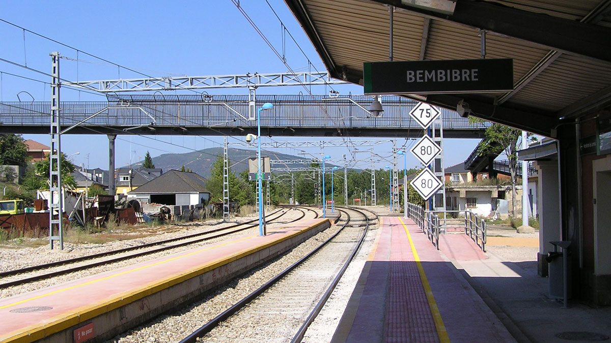 Estación de tren de Bembibre, uno de los puntos de la actuación.