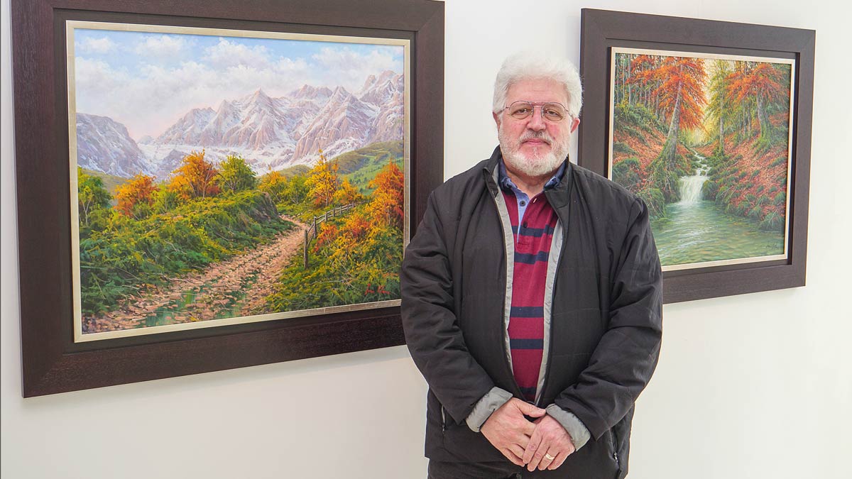 El artista alcoyano ha encontrado en Picos de Europa una de sus principales fuentes de inspiración. | VICENTE GARCÍA