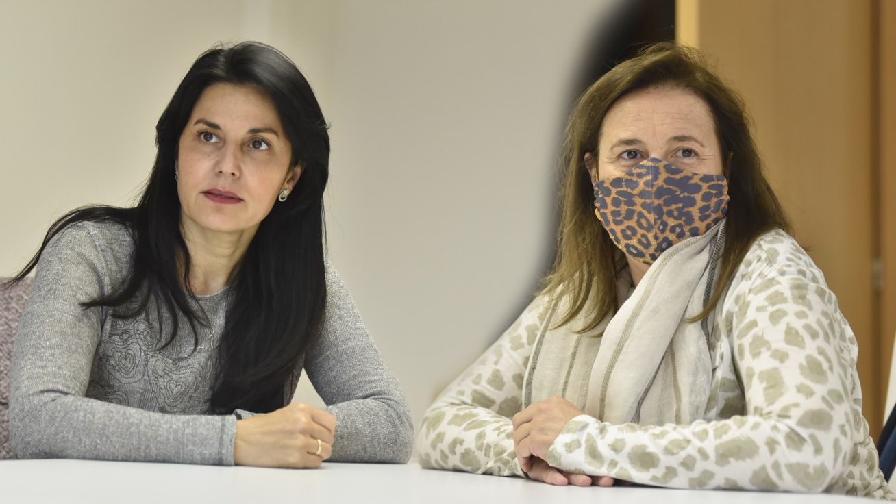 Ruth Fernández y Nuria Castaño, durante la entrevista en la sede de La Nueva Crónica. | SAÚL ARÉN