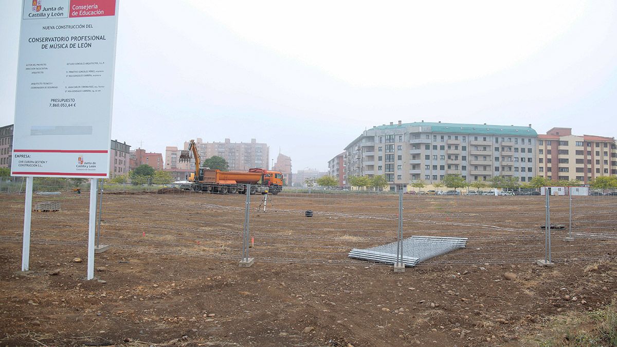 Terrenos en los que se asentará el nuevo conservatorio de música de la capital leonesa. | ICAL