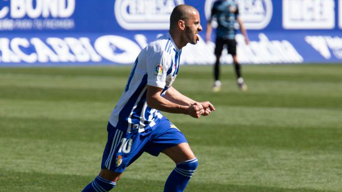 Yuri celebra uno de los once goles que marcó esta temporada. | LALIGA