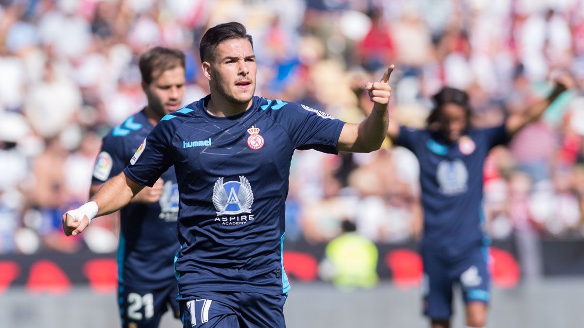 Buendía celebra un gol con la Cultural. | MAURICIO PEÑA