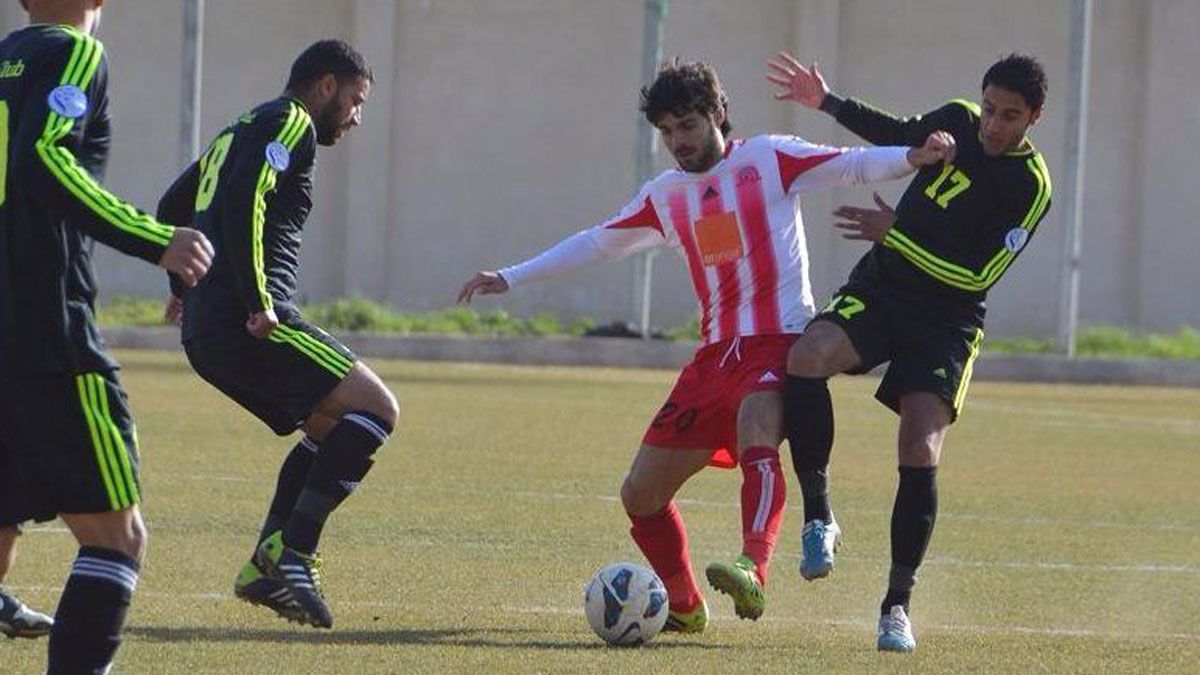 Galán, durante un partido con el Shabab Al-Ordon. | L.N.C.