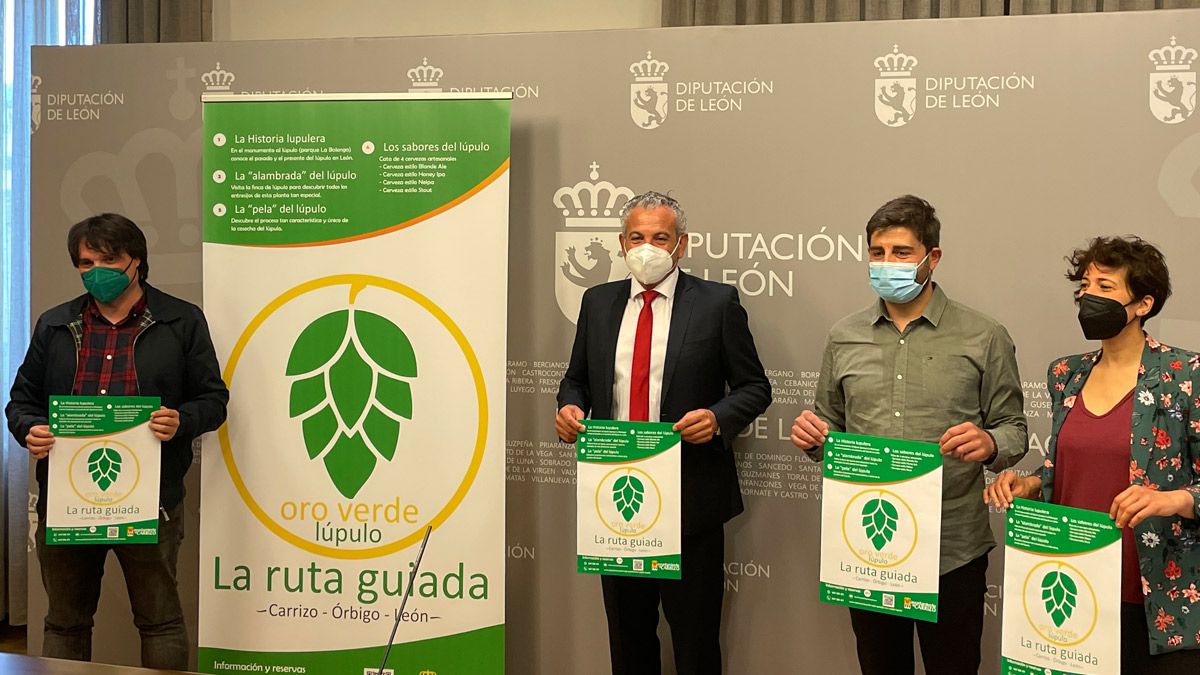 Presentación de la ruta 'Oro verde', este lunes en la sede de la Diputación de León. | L.N.C.