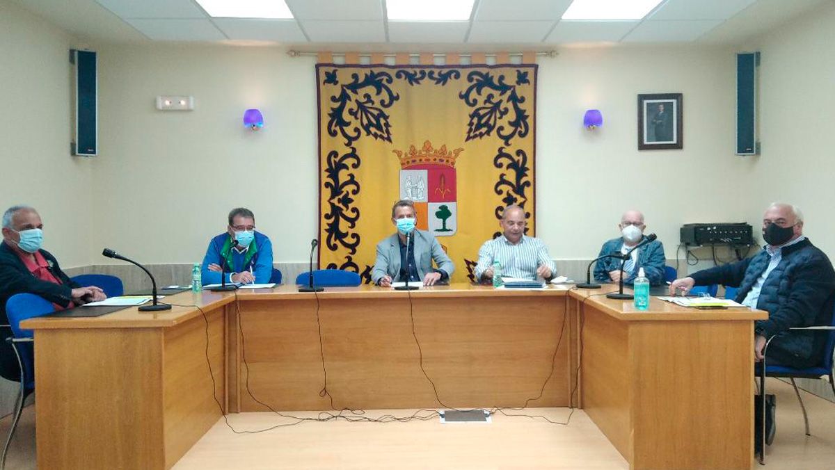 Un momento de la reunión de la ejecutiva de la Agrupación de Municipios Mineros de Castilla y León (Amumi). | E. NIÑO