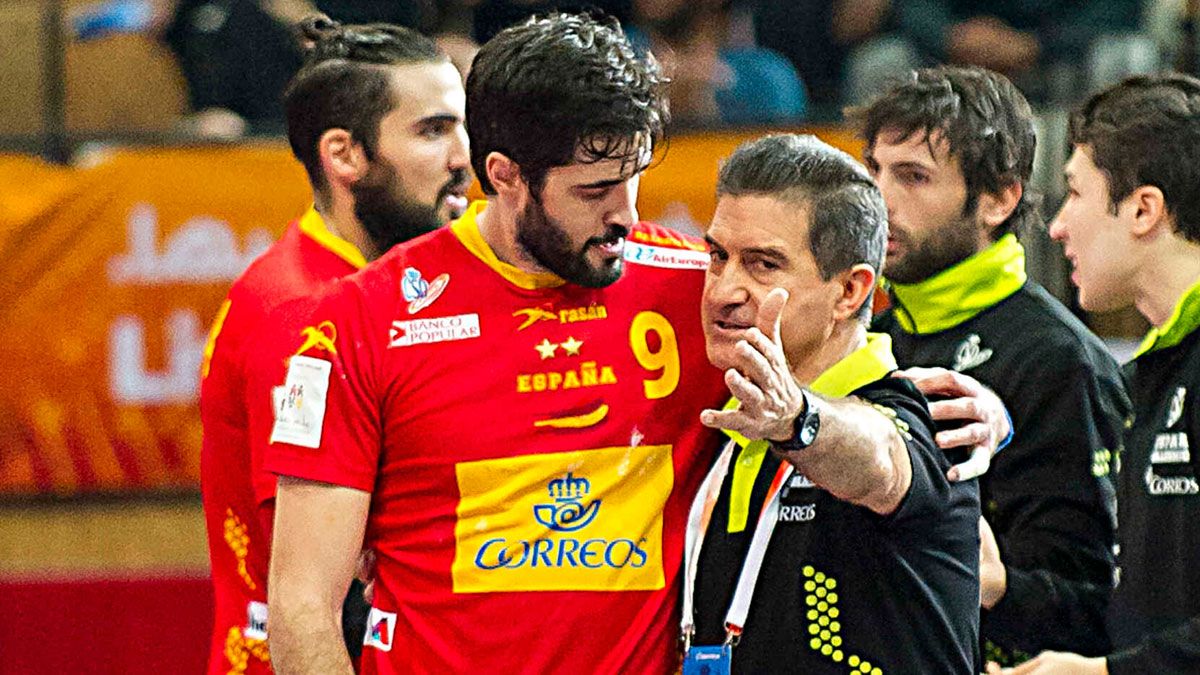 Entrerríos y Cadenas, durante la etapa del técnico como seleccionador español. | EP