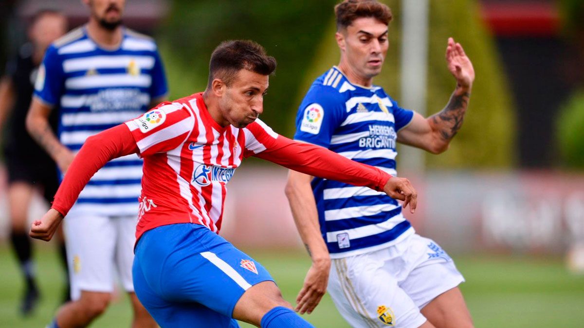 Un lance del último amistoso ante el Sporting. | SDP