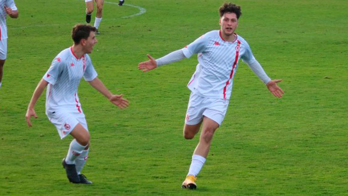 David López celebra un gol con el juvenil de la Cultural. | CYD