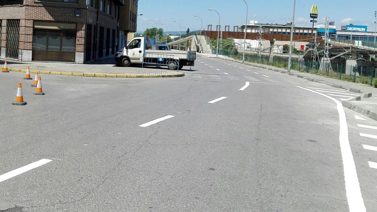 Trabajos municipales de mejora en calles de Ponferrada.