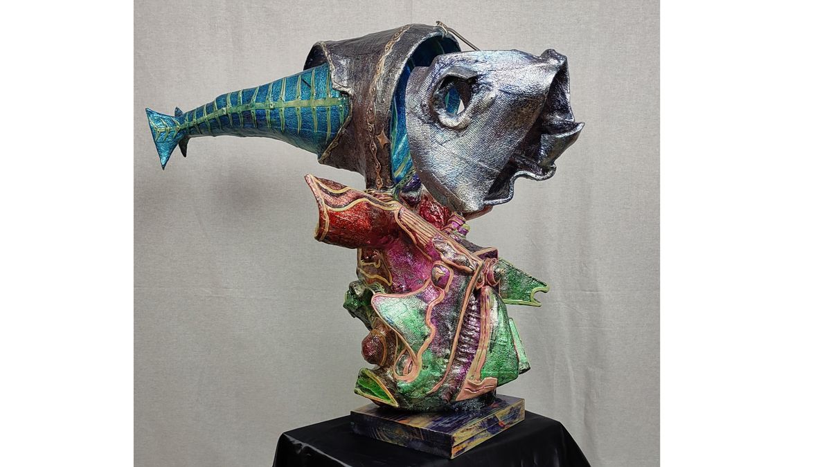 Escultura reivindicativa de Nacho Guarido 'El pez sin espinas' Escultura reivindicativa de Nacho Guarido 'El pez sin espinas'