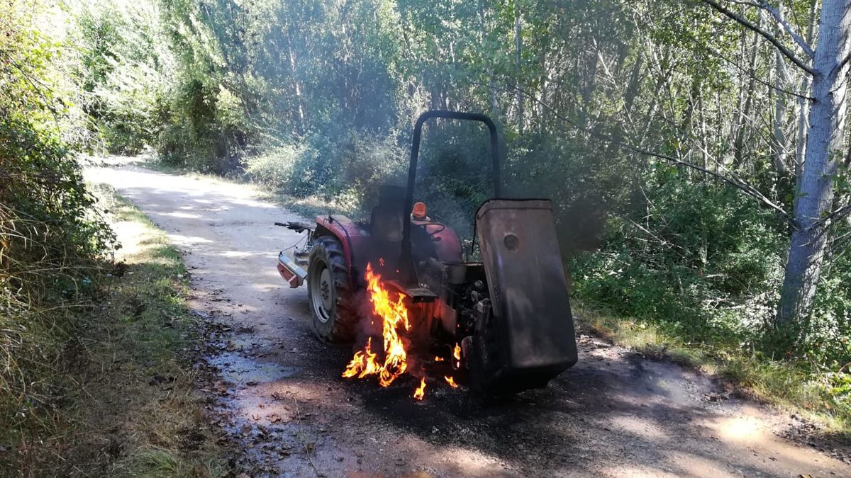 Imagen del tractor siniestrado.