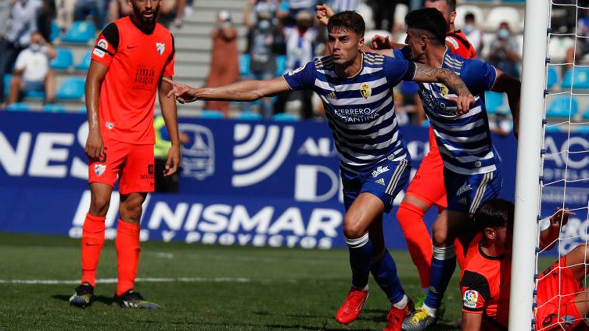 Naranjo celebra su segundo gol ante el Málaga. | LA LIGA