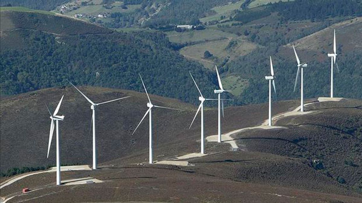 Imagen de un parque eólico. Imagen de un parque eólico.