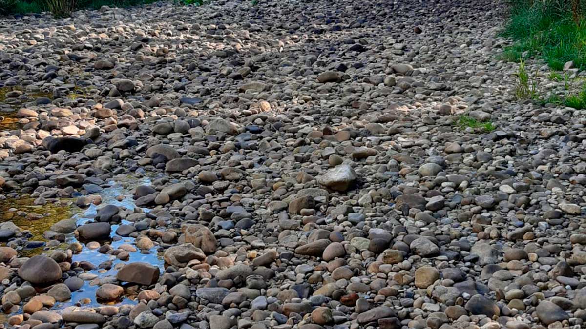 Imagen del río Porma con un exiguo caudal. | R.P.N.