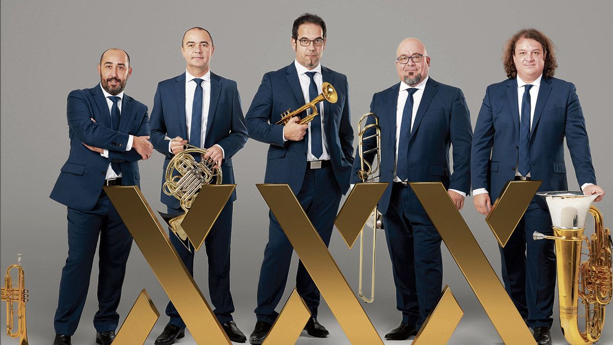 El quinteto de metales Spanish Brass acude este viernes al Auditorio de León.