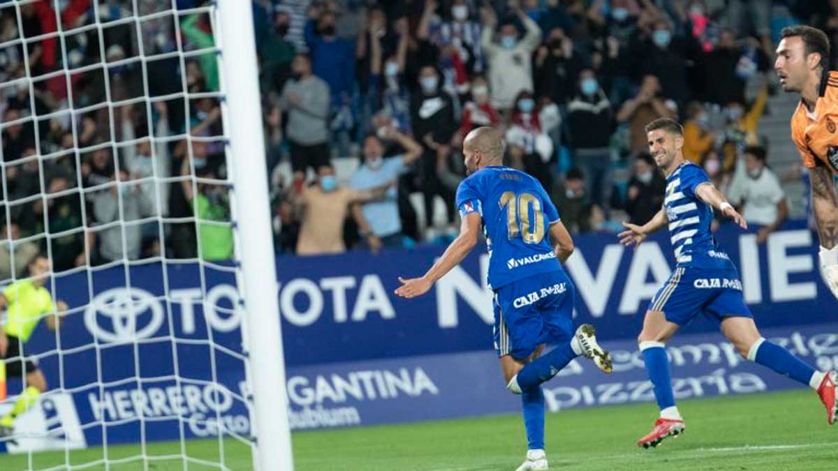 Yuri celebra uno de los goles que marcó ante el Valladolid. | LA LIGA