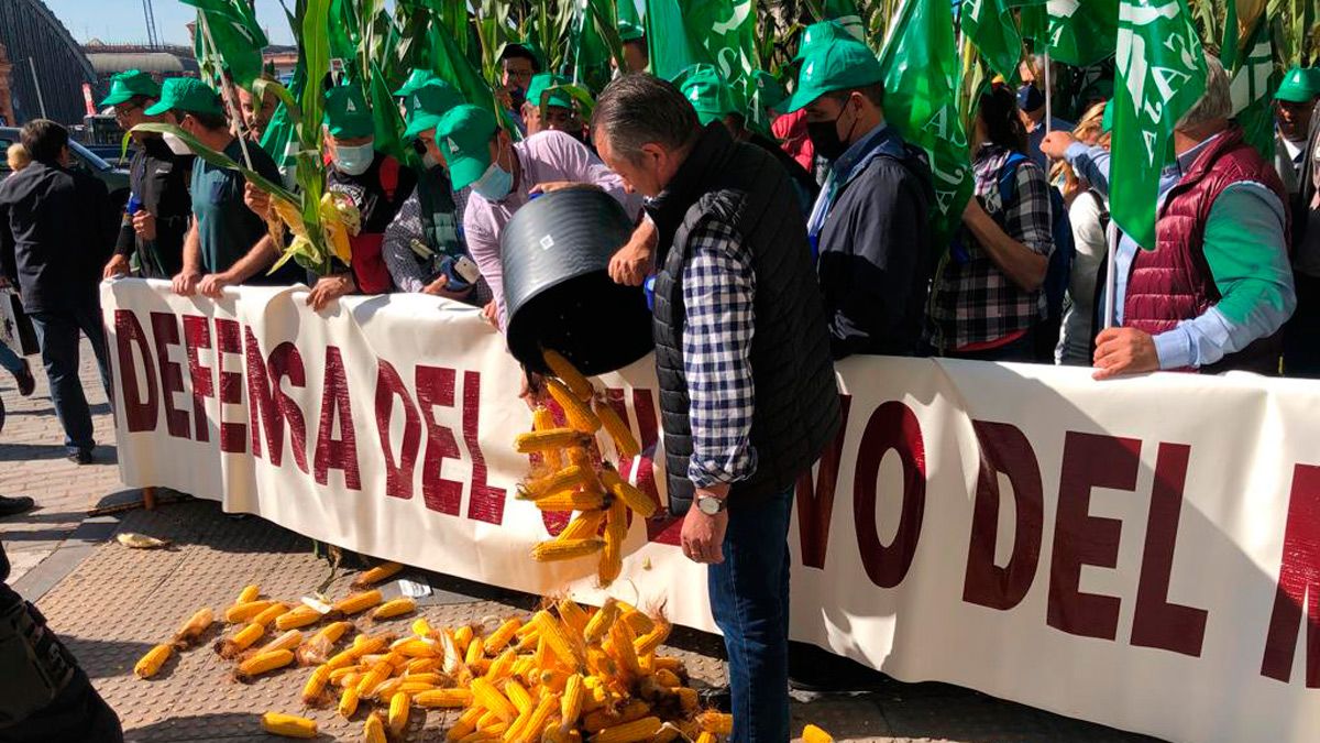 La manifestación ha sido frente al Ministerio de Agricultura, Pesca y Alimentación. | L.N.C. La manifestación ha sido frente al Ministerio de Agricultura, Pesca y Alimentación. | L.N.C.