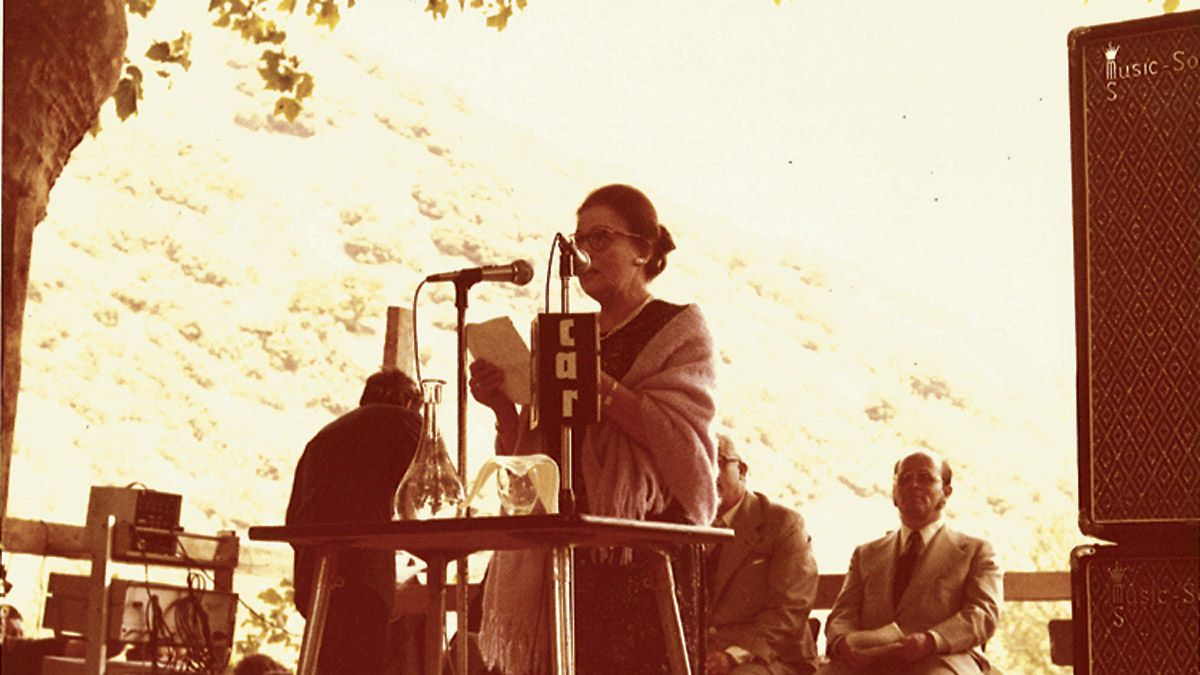 Manolita en la Fiesta de la Poesía de Villafranca.