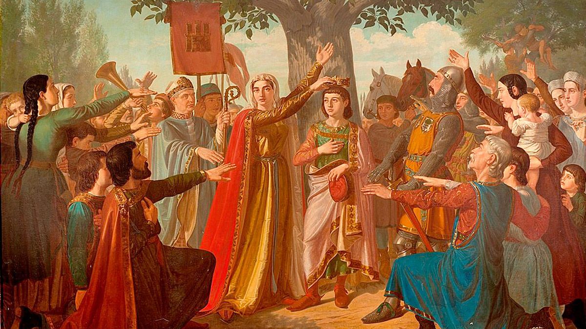 Doña Berenguela coronando a su hijo Fernando. | MUSEO DEL PRADO /MARIANO DE LA ROCA