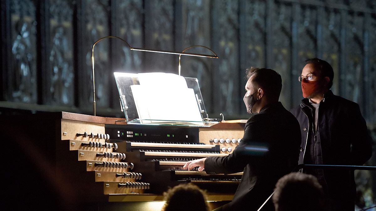 El organista titular de la Catedral, Francisco Javier Jiménez Martínez.