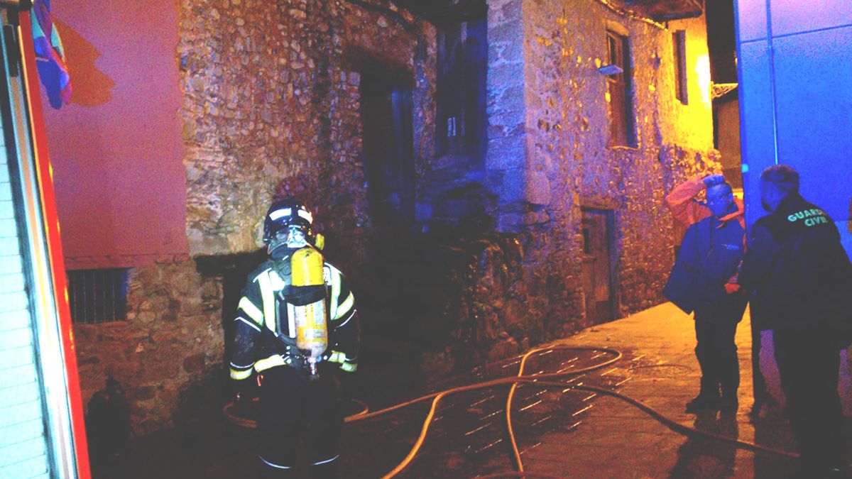 Imagen cedida por el Servicio de Bomberos de Ponferrada.