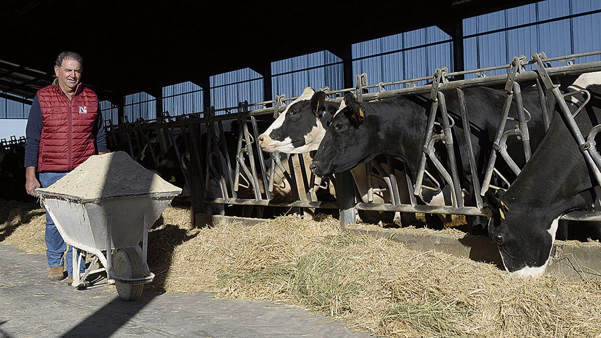 Baldu es ganadero de vacuno de leche en Villarrabines, y así lleva toda la vida capeando diferentes crisis del sector aunque "como esta ninguna". | MAURICIO PEÑA