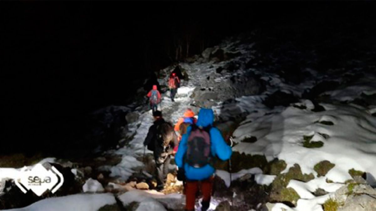 Un momento del rescate. | SEPA ASTURIAS