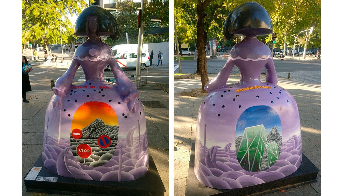 La obra expuesta en el emblemático paseo madrileño. | L.N.C. La obra expuesta en el emblemático paseo madrileño. | L.N.C.