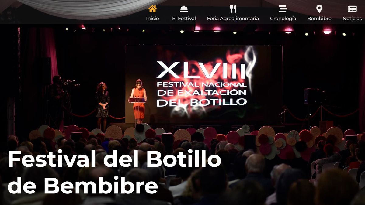 Portada de la web del Festival del Botillo de Bembibre.