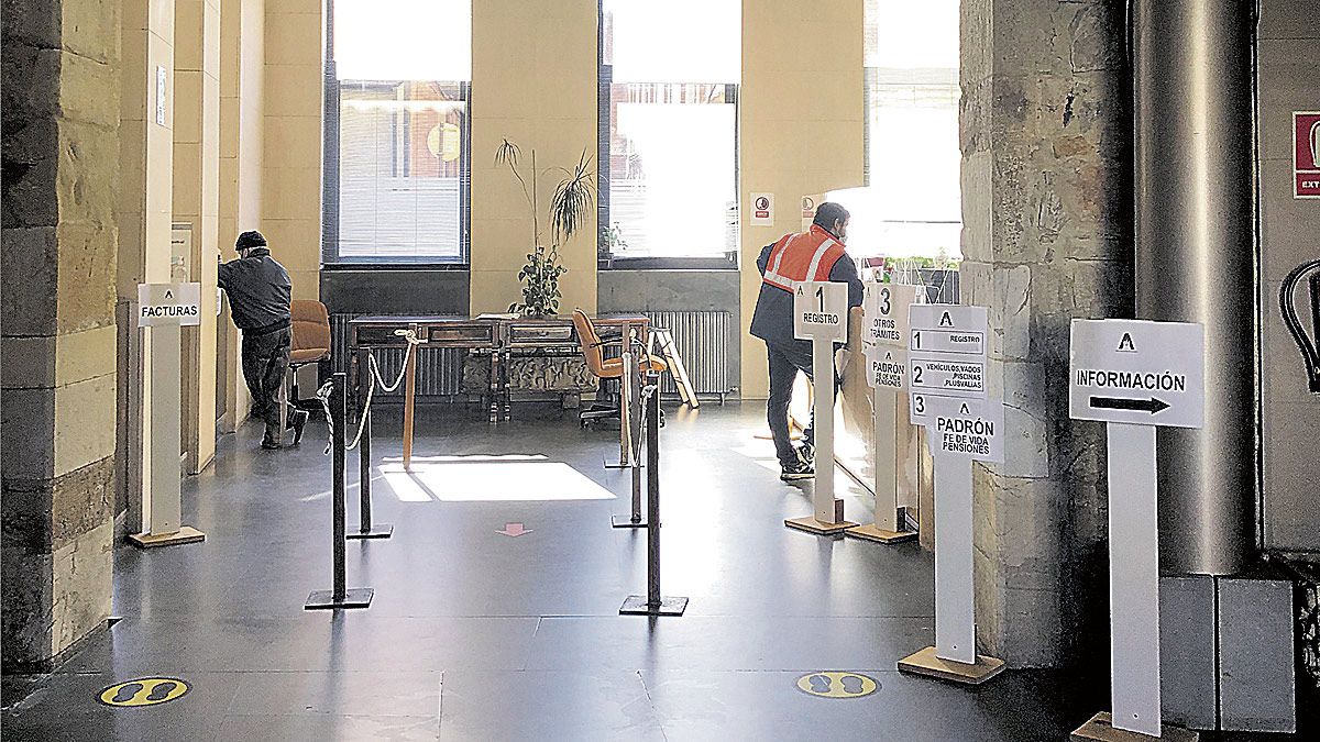 Una imagen del interior del Ayuntamiento astorgano. | P. F.