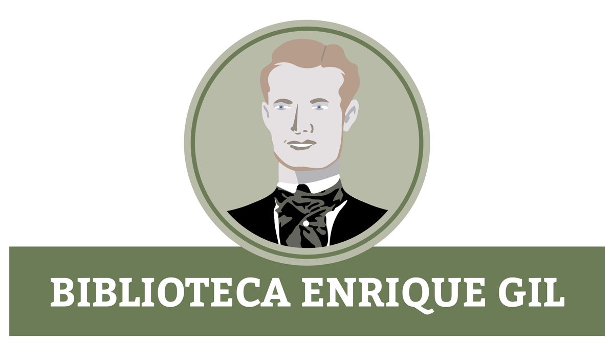 Logotipo de la Biblioteca Enrique Gil impulsada por el escritor Valentín Carrera.