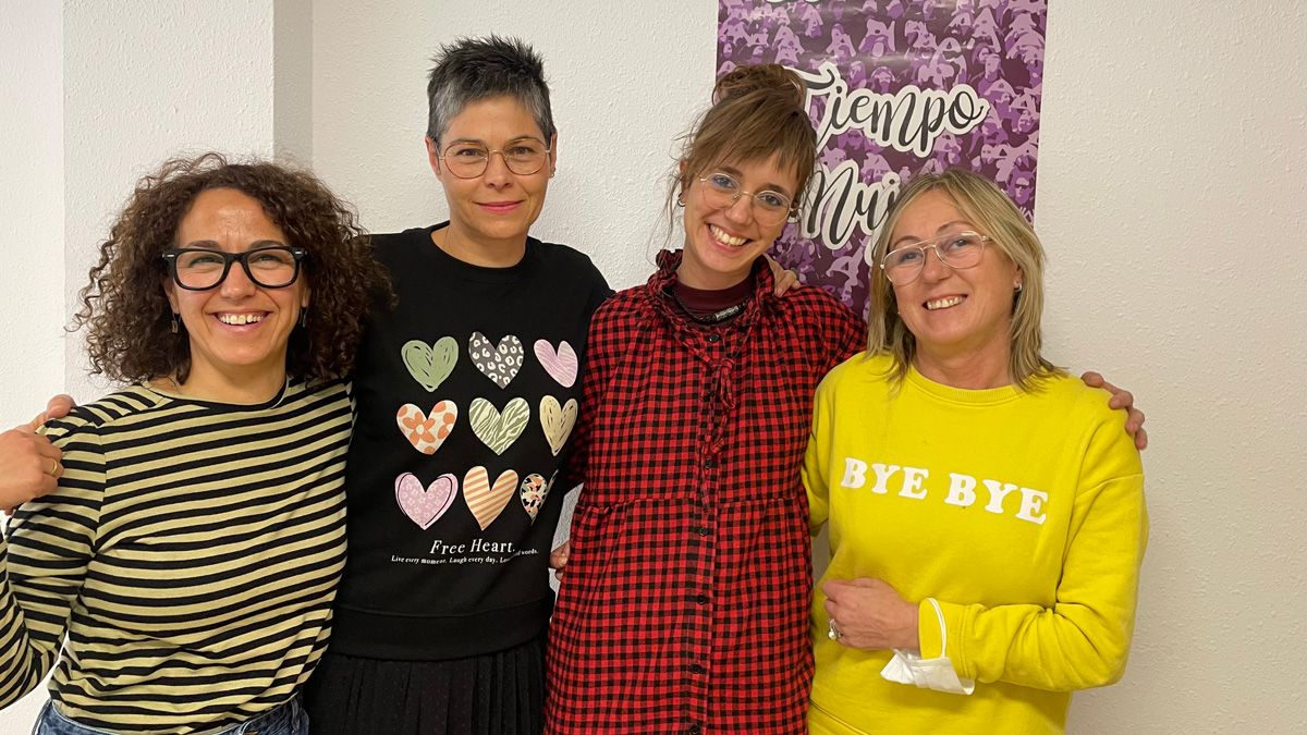 Mónica Alonso, María Inés Juan, Beatriz Fernández y Joana Llamazares trabajan con las víctimas en la casa . | L.N.C.