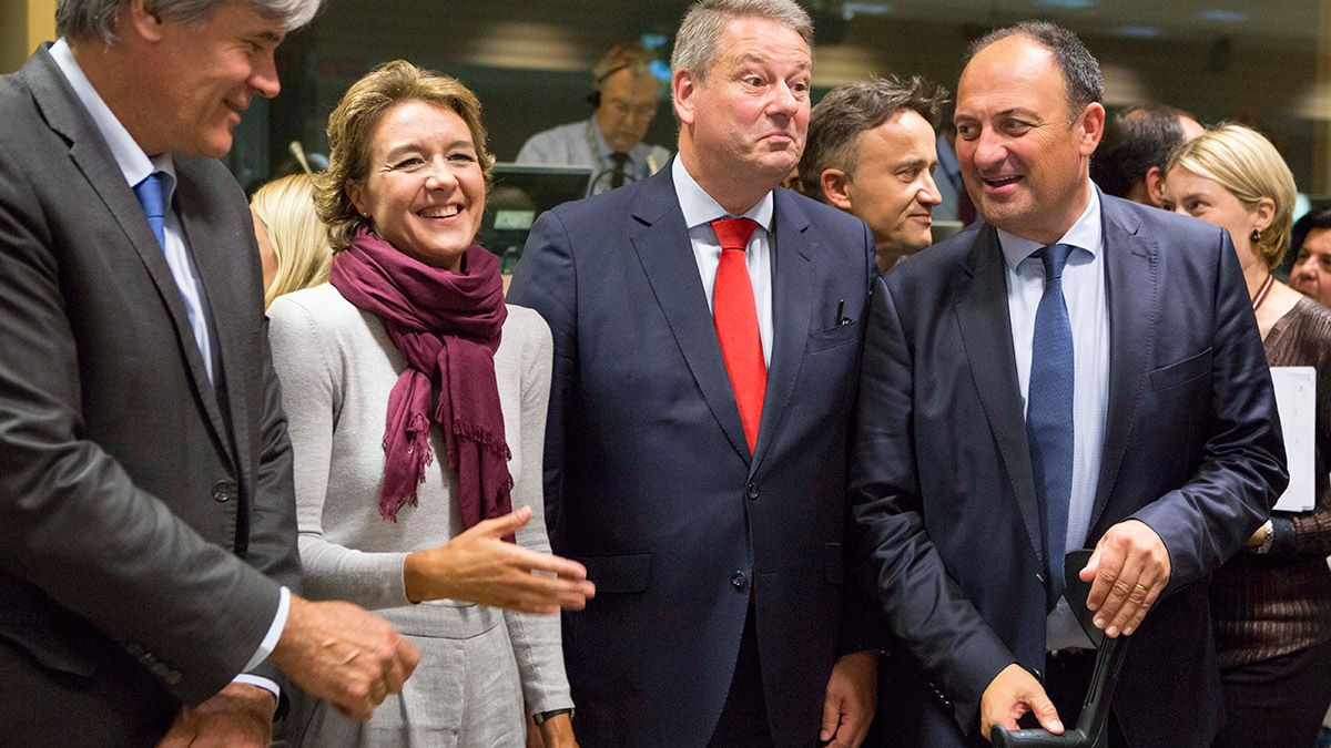 Tejerina durante la reunión con sus homólogos europeos el pasado día siete de septiembre. | ICAL