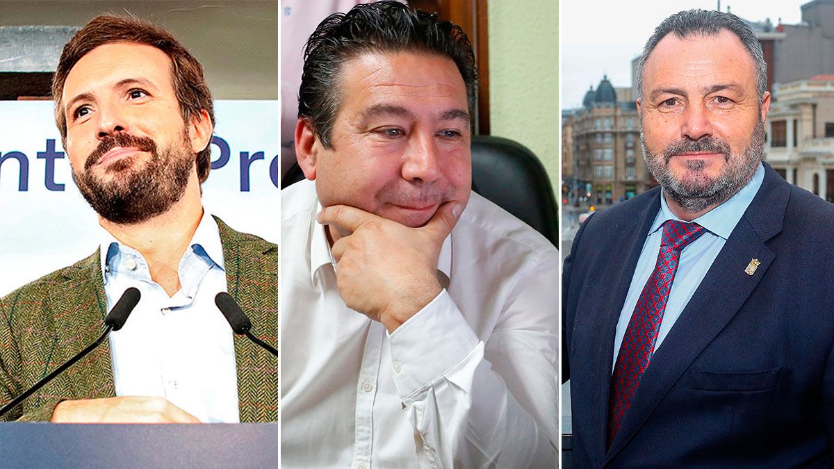 De izquierda a derecha, Pablo Casado (PP), Luis Mariano Santos (UPL) y Eduardo Morán (PSOE). | L.N.C. De izquierda a derecha, Pablo Casado (PP), Luis Mariano Santos (UPL) y Eduardo Morán (PSOE). | L.N.C.