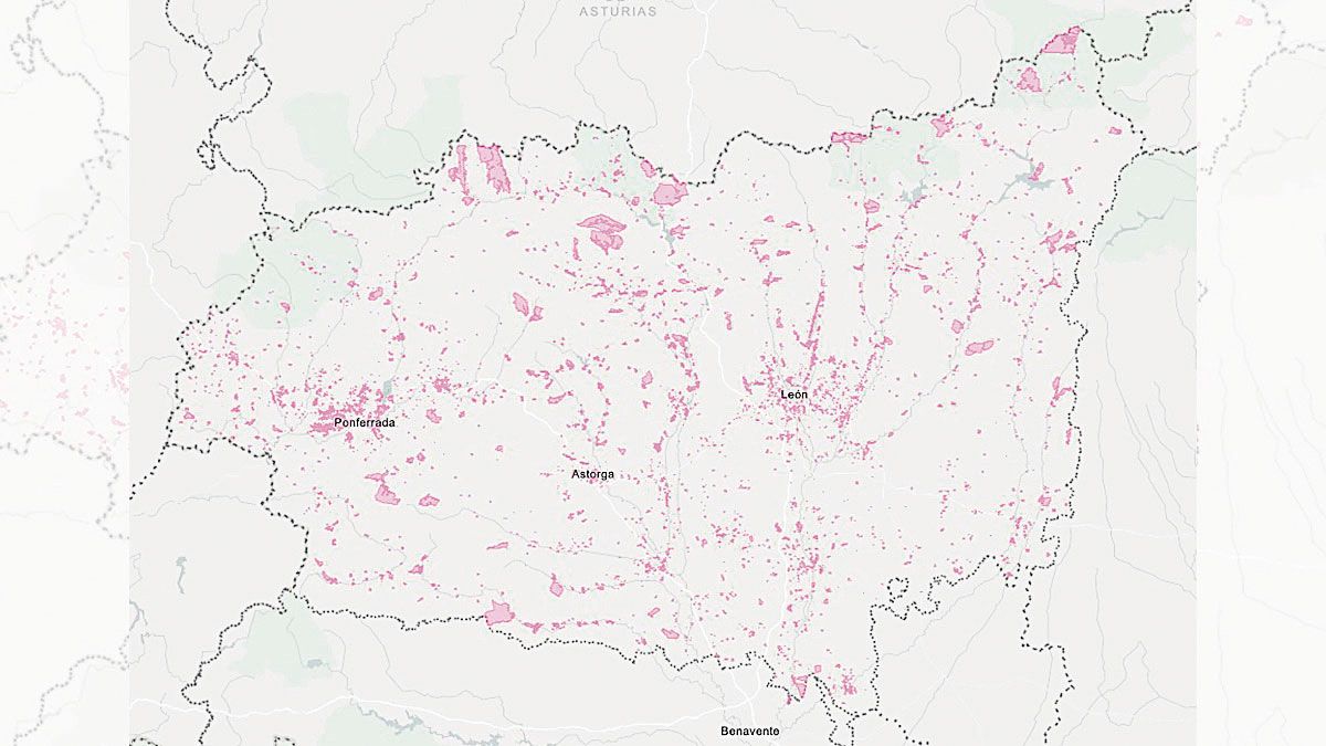 Las zonas marcadas en color violeta son las blancas y grises de la provincia.