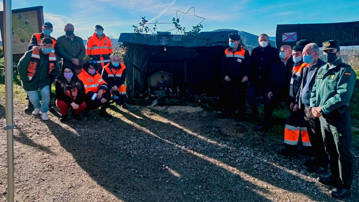 Inauguración del nacimiento en El Acebo.
