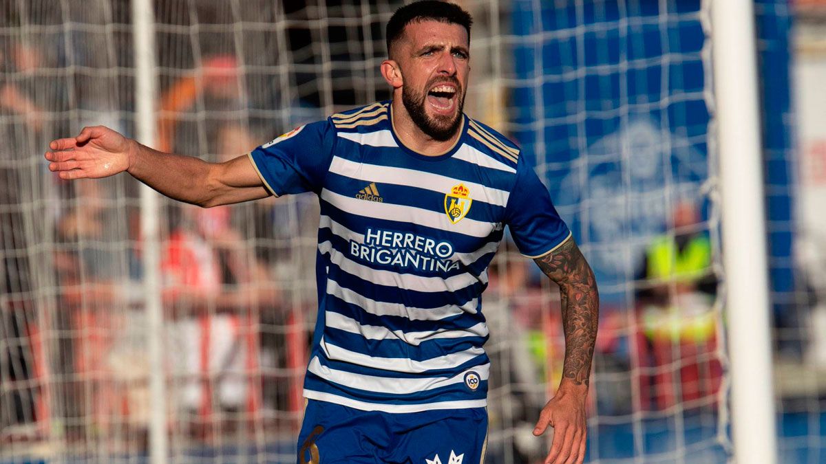 Agus Medina celebra uno de los 5 goles que ha marcado en lo que va de temporada. | SDP