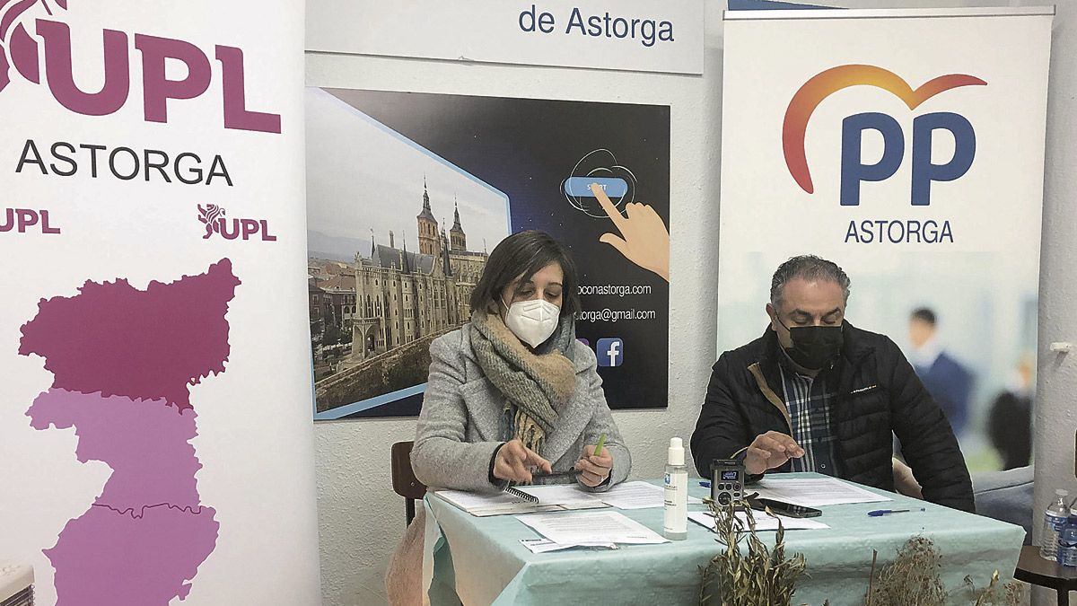 Los representantes de los grupos de la oposición de Astorga. | P.F.