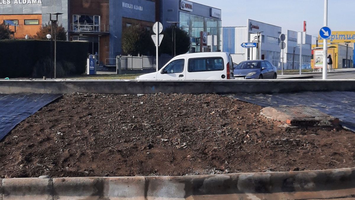 Trabajos realizados en la glorieta.