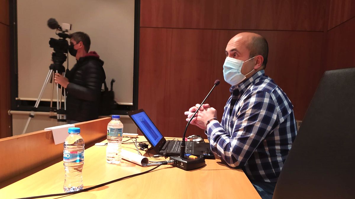 Roberto Matías, en la presentación del proyecto en Bembibre. | L.N.C