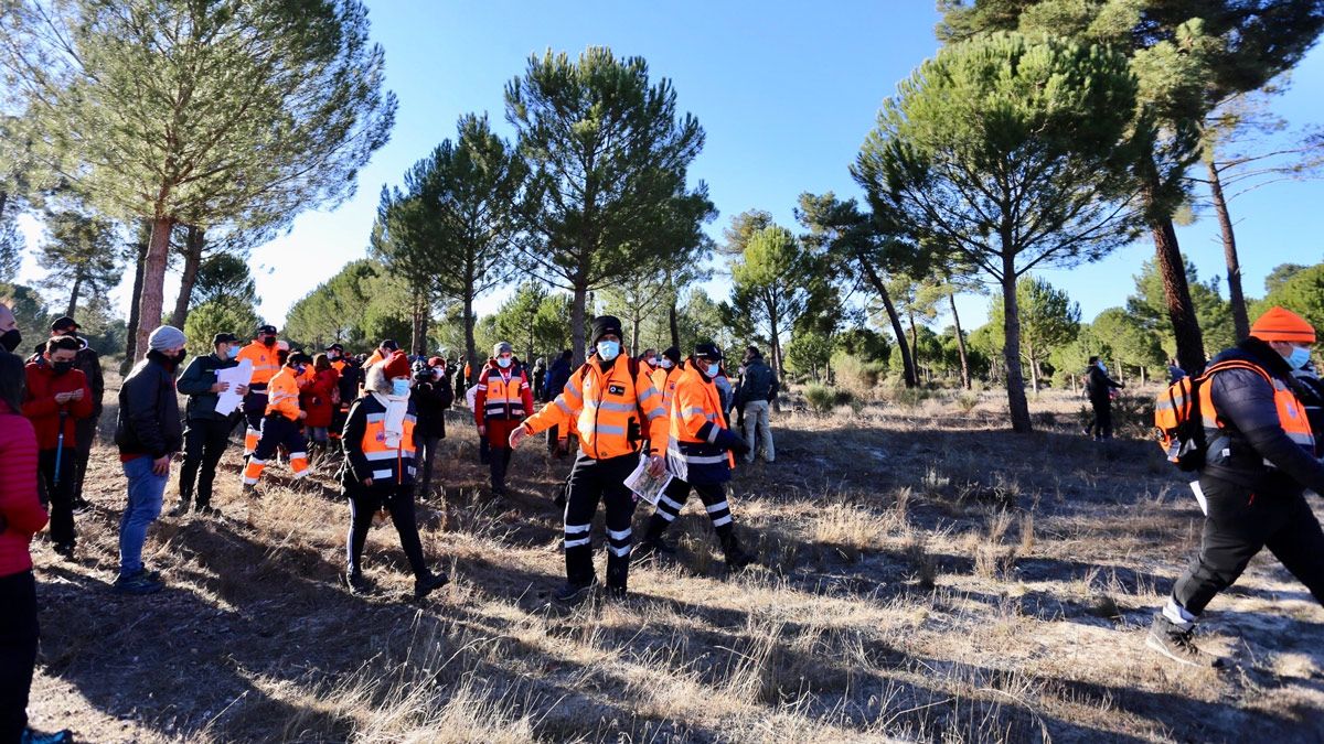 Búsqueda de la joven este sábado en Traspinedo. | LETICIA PÉREZ / ICAL