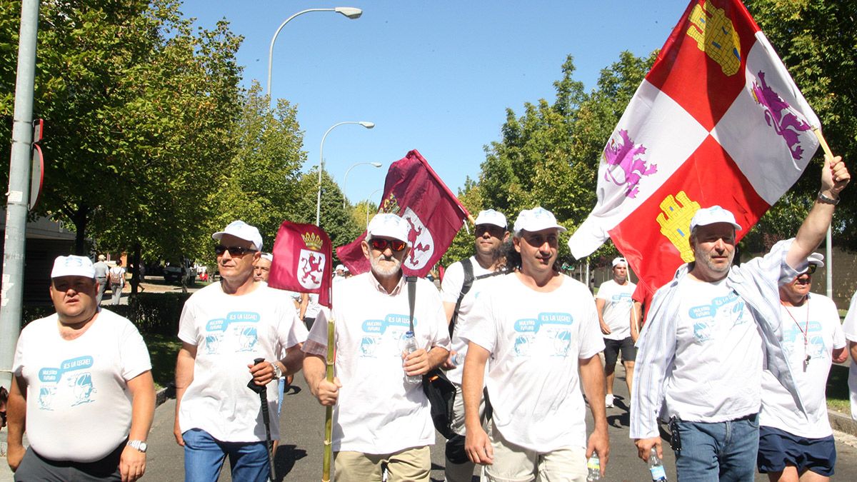 Representantes de sindicatos y organizaciones agrarias durante la Marcha Blanca. | ICAL