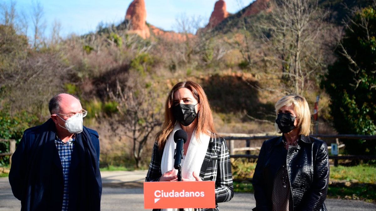 Casado, Amigo y Sigifredo Benavides en su visita a Las Médulas.