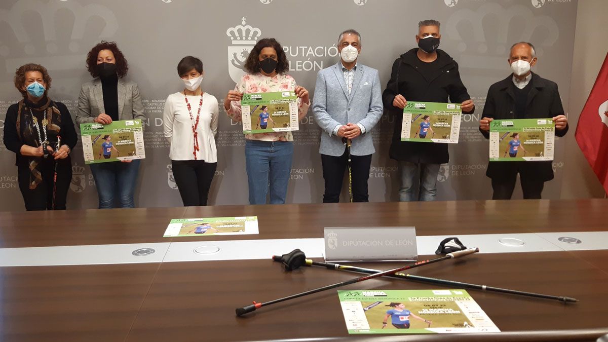 Un instante de la presentación de la prueba ayer en la Diputación de León.