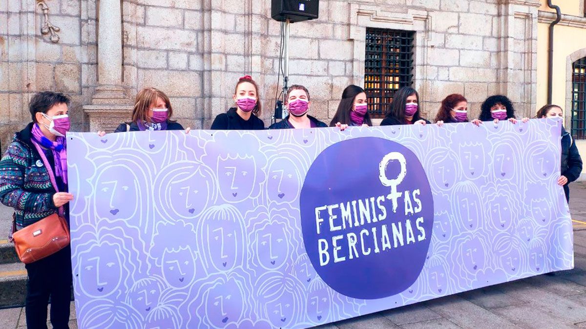 Imagen de una de las manifestaciones del colectivo Feministas Bercianas en Ponferrada.