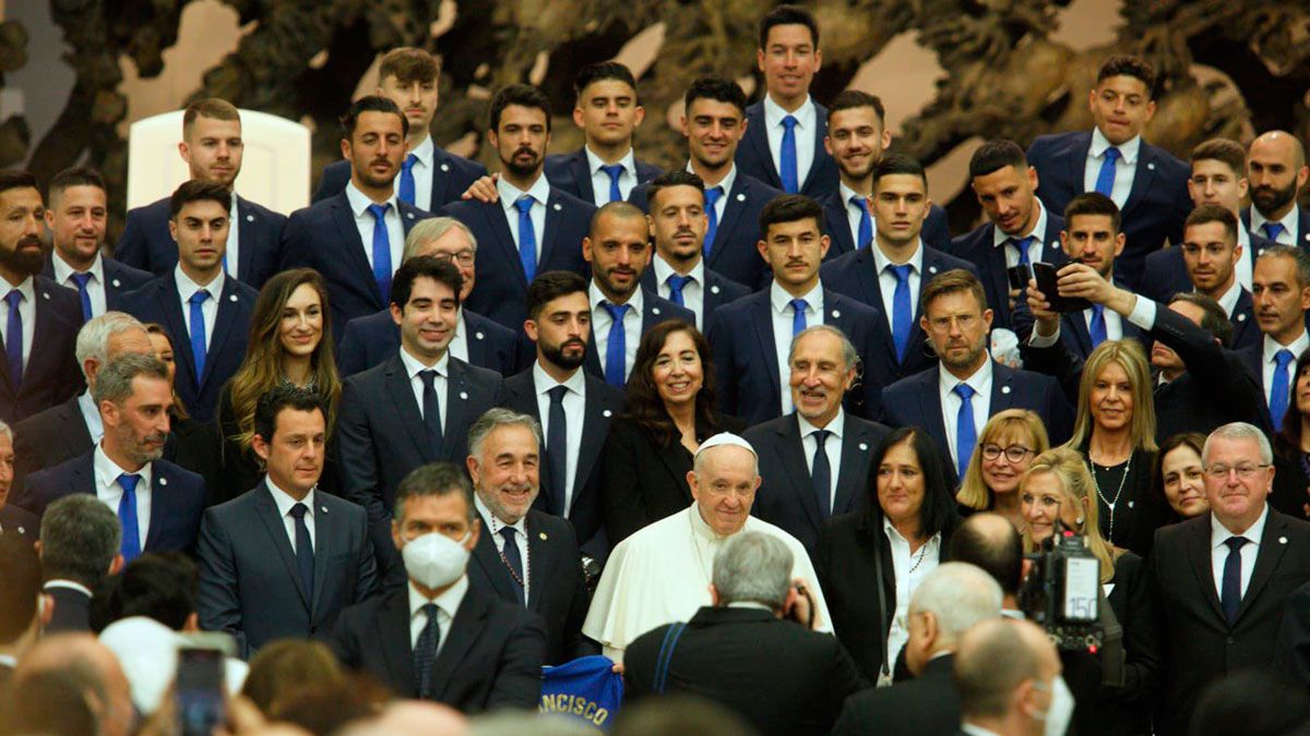 La expedición de la Ponferradina, junto al Papa Francisco en el Vaticano. | SDP
