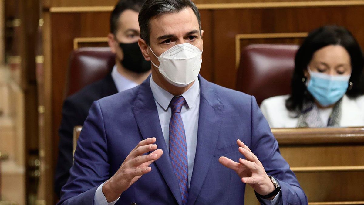 Pedro Sánchez durante la sesión de control al Gobierno de este miércoles. | E.P.