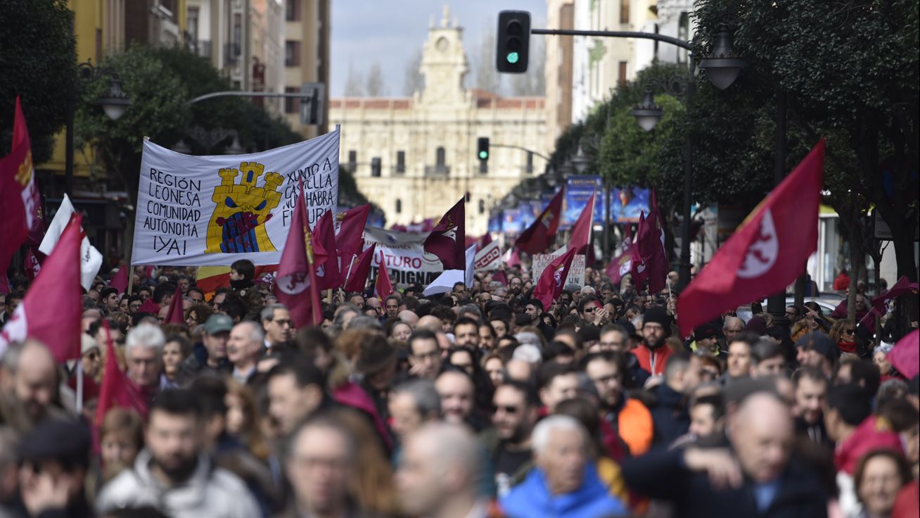 Imagen de archivo de una protesta leonesista. | L.N.C.