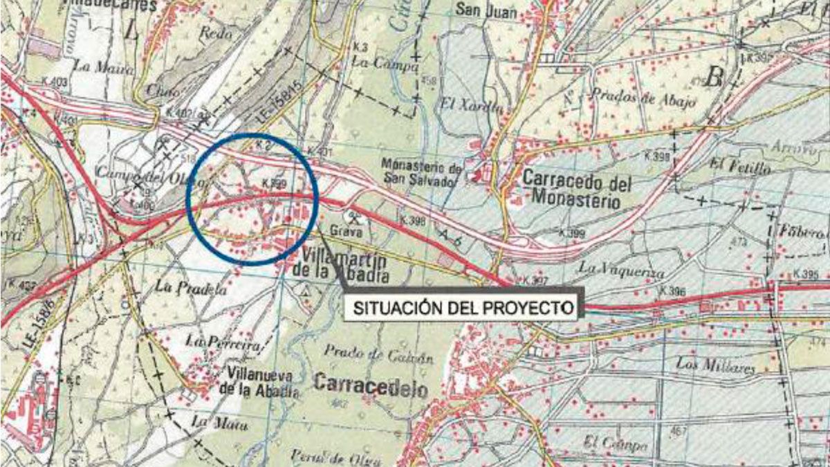 Ubicación en la que se acabará la glorieta. Ubicación en la que se acabará la glorieta.