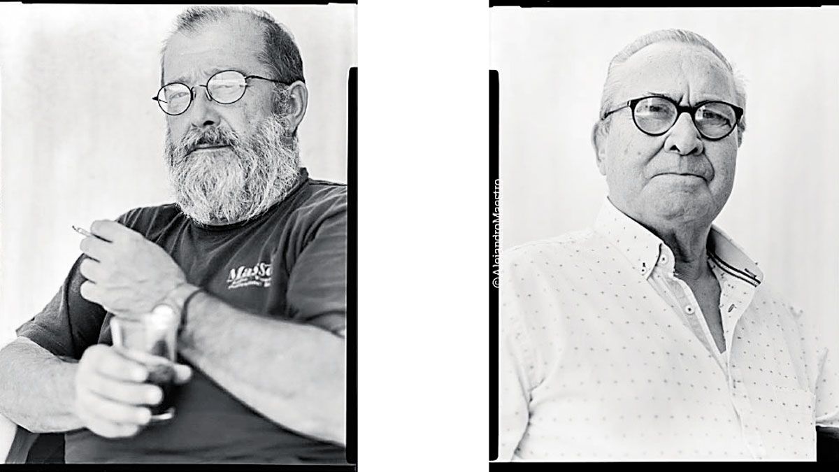 Dos de las imágenes de los parroquianos de Alejandro Maestro. Dos de las imágenes de los parroquianos de Alejandro Maestro.
